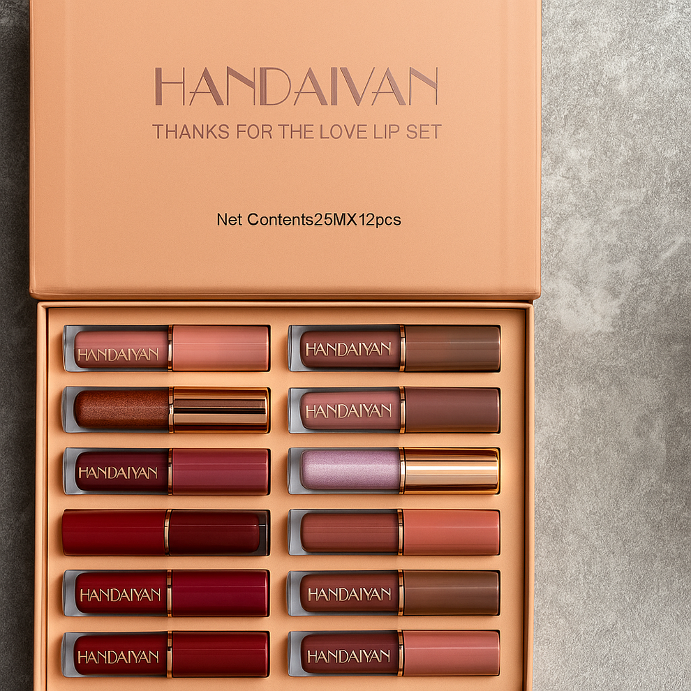 Velvet Matte Liquid Lipstick Set 12Pcs