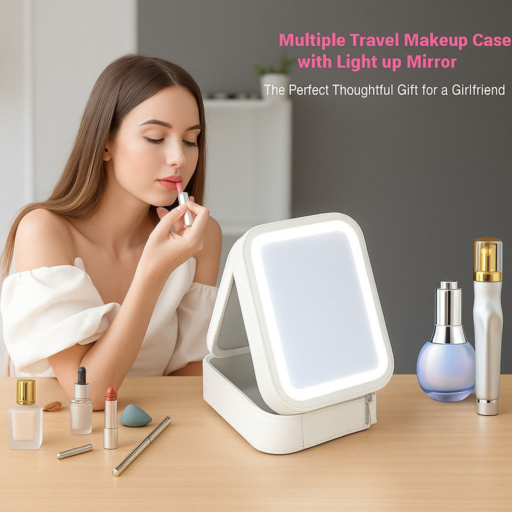 Premium GlowKit – Compact Vanity with LED Mirror 2