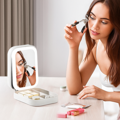 Premium GlowKit – Compact Vanity with LED Mirror 2