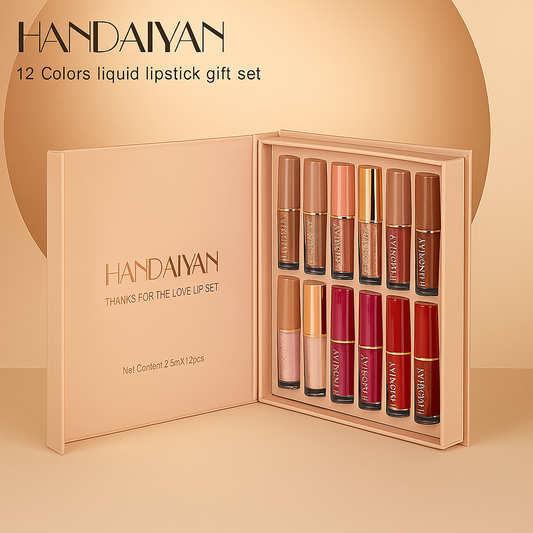 Velvet Matte Liquid Lipstick Set 12Pcs