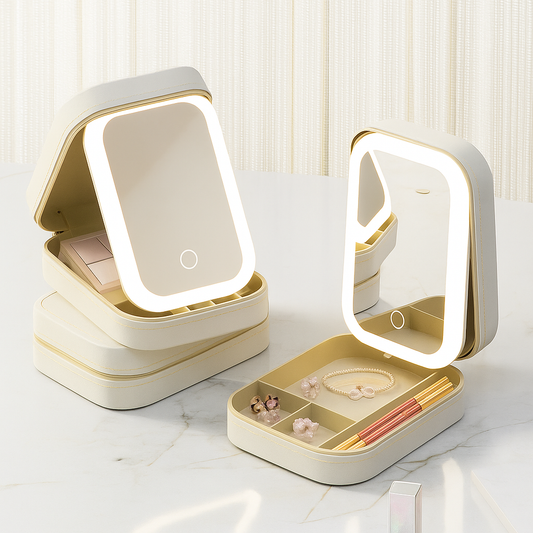 Premium GlowKit – Compact Vanity with LED Mirror 2